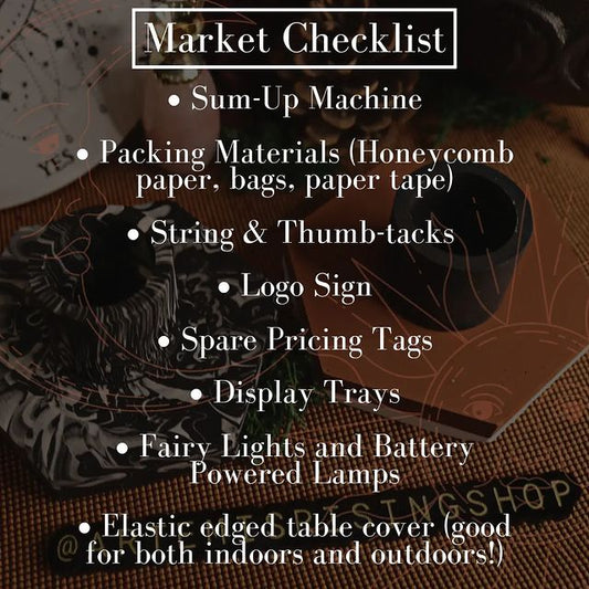 What I Bring (As a Vendor) To A Market