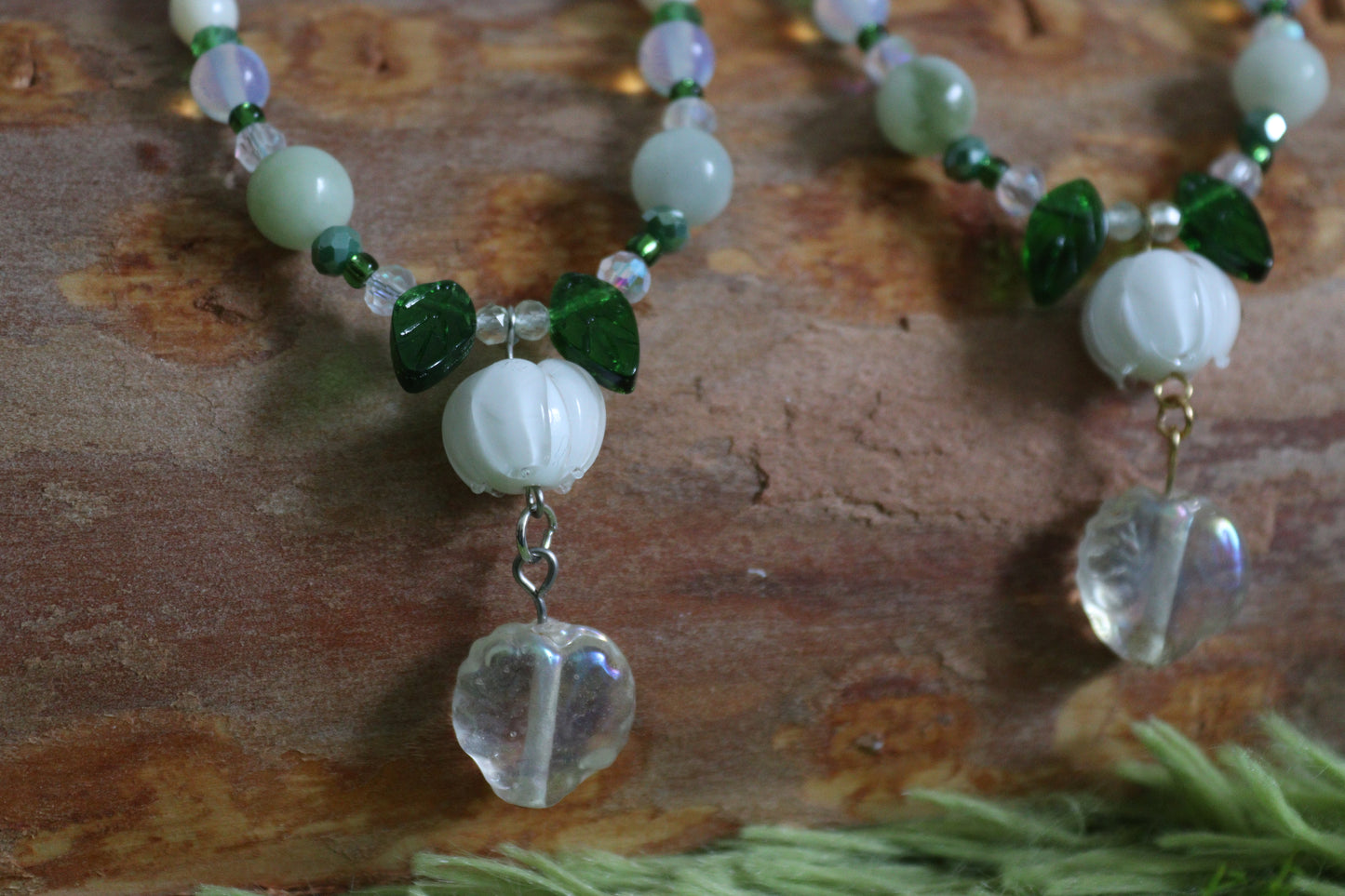 Lily of the Valley Crystal Beaded Necklaces