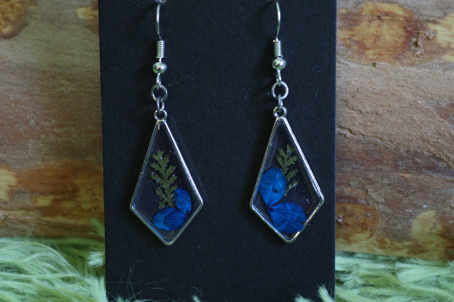 Miniature Diamond Floral Frame Earrings