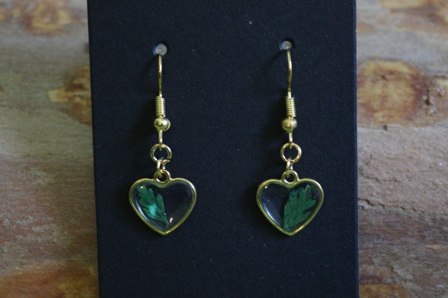 Miniature Heart Floral Frame Earrings