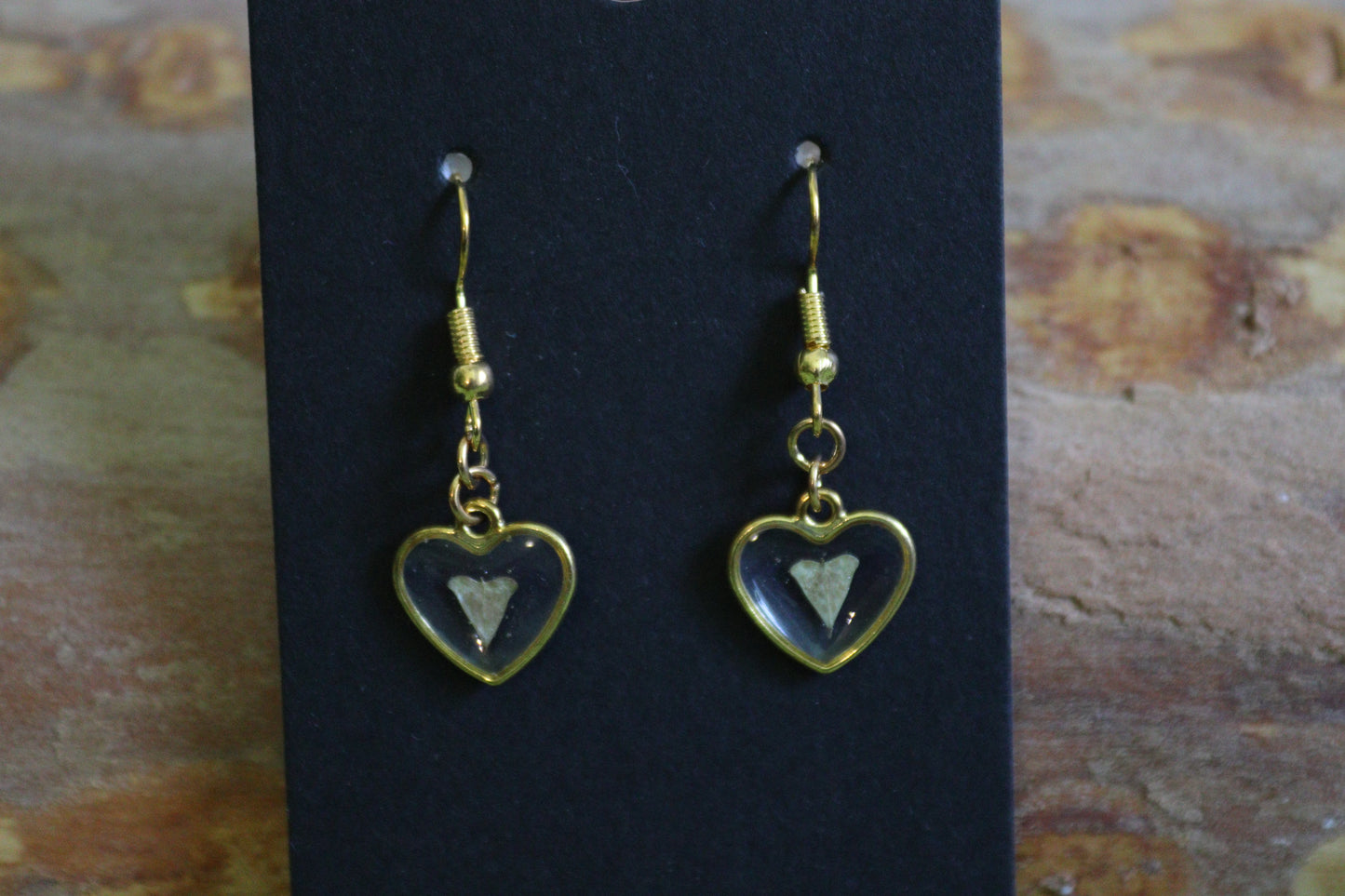 Miniature Heart Floral Frame Earrings