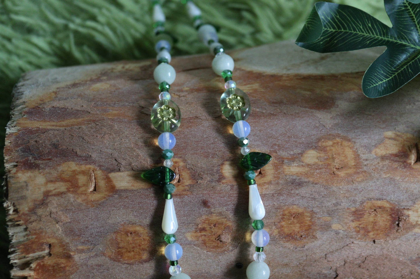 Lily of the Valley Crystal Beaded Necklaces