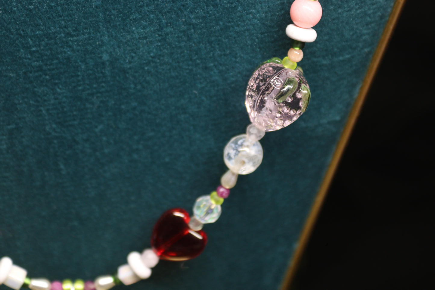 Strawberry Jam Beaded Pendants