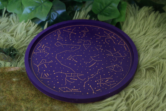 Purple & Gold Constellations Trinket Tray