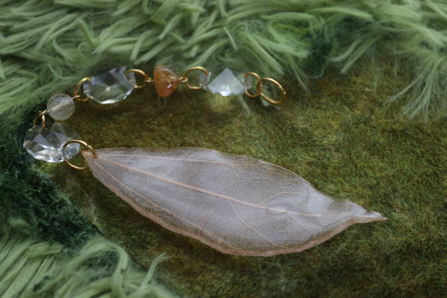 Golden Leaf Skeleton Sun Catcher