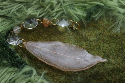 Golden Leaf Skeleton Sun Catcher