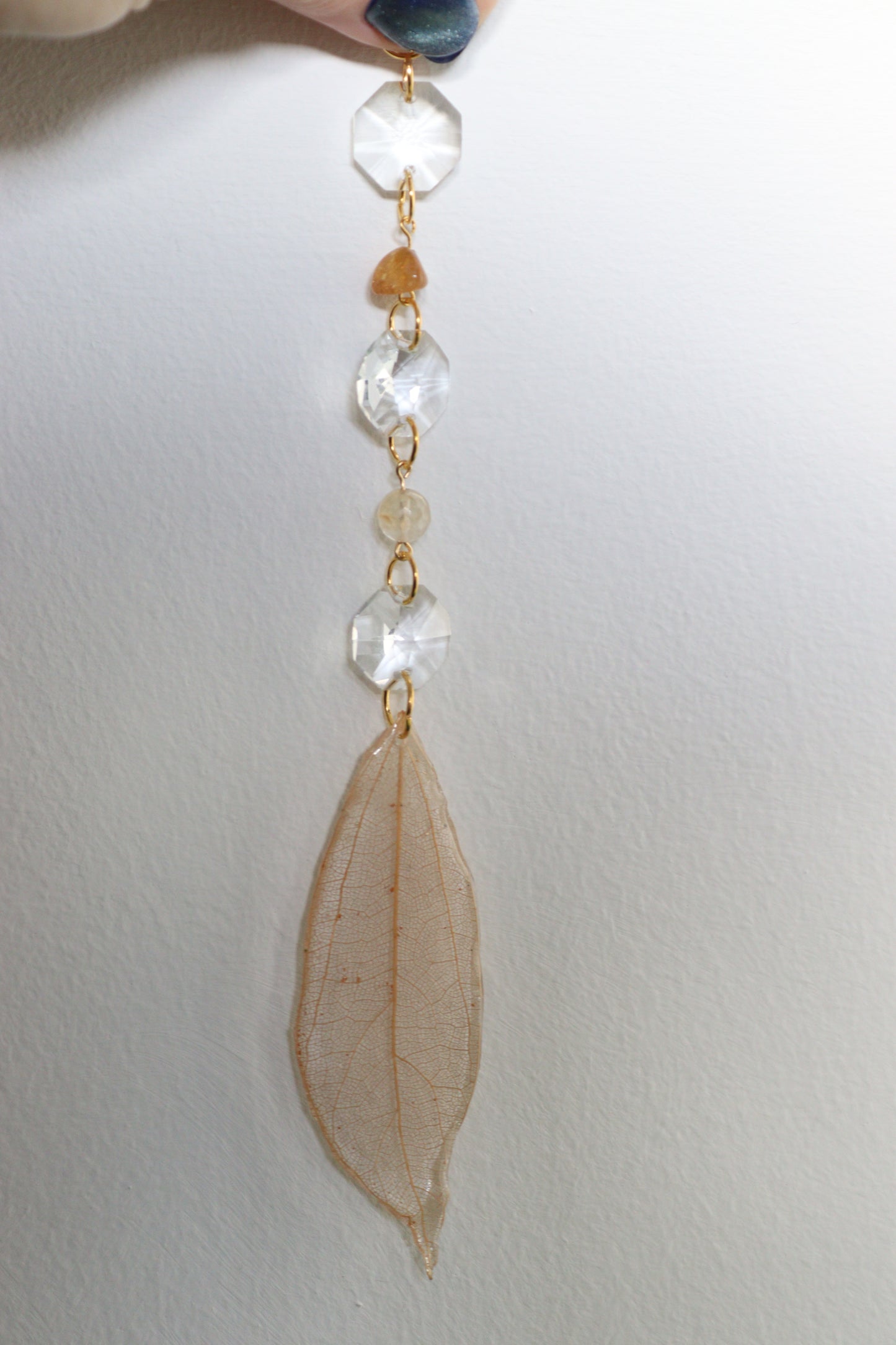 Golden Leaf Skeleton Sun Catcher