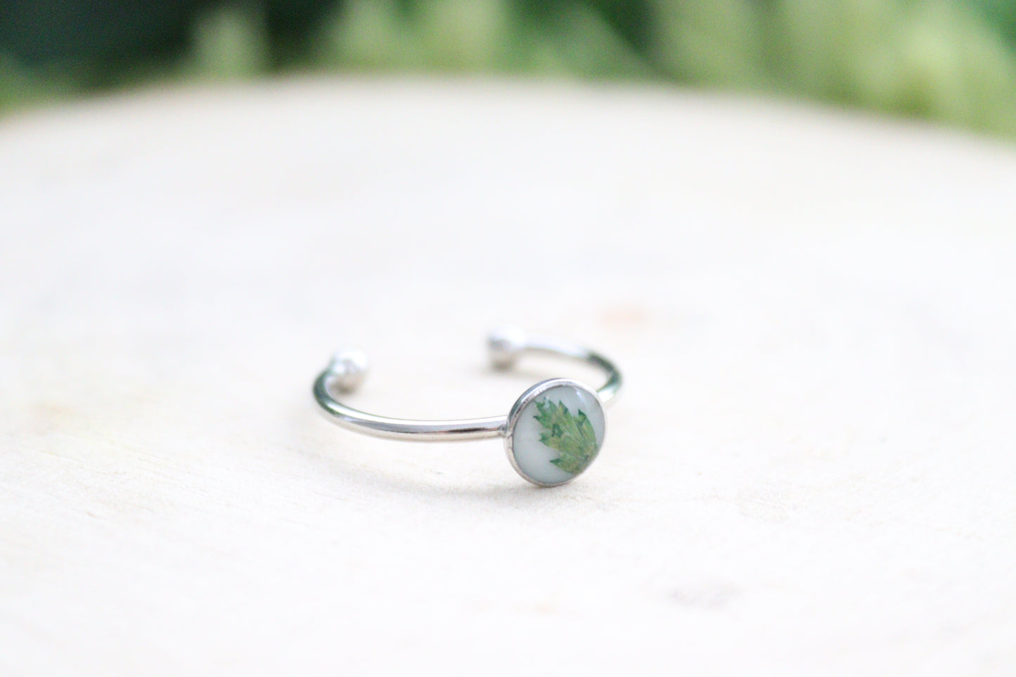 Mini Circle Floral Adjustable Rings