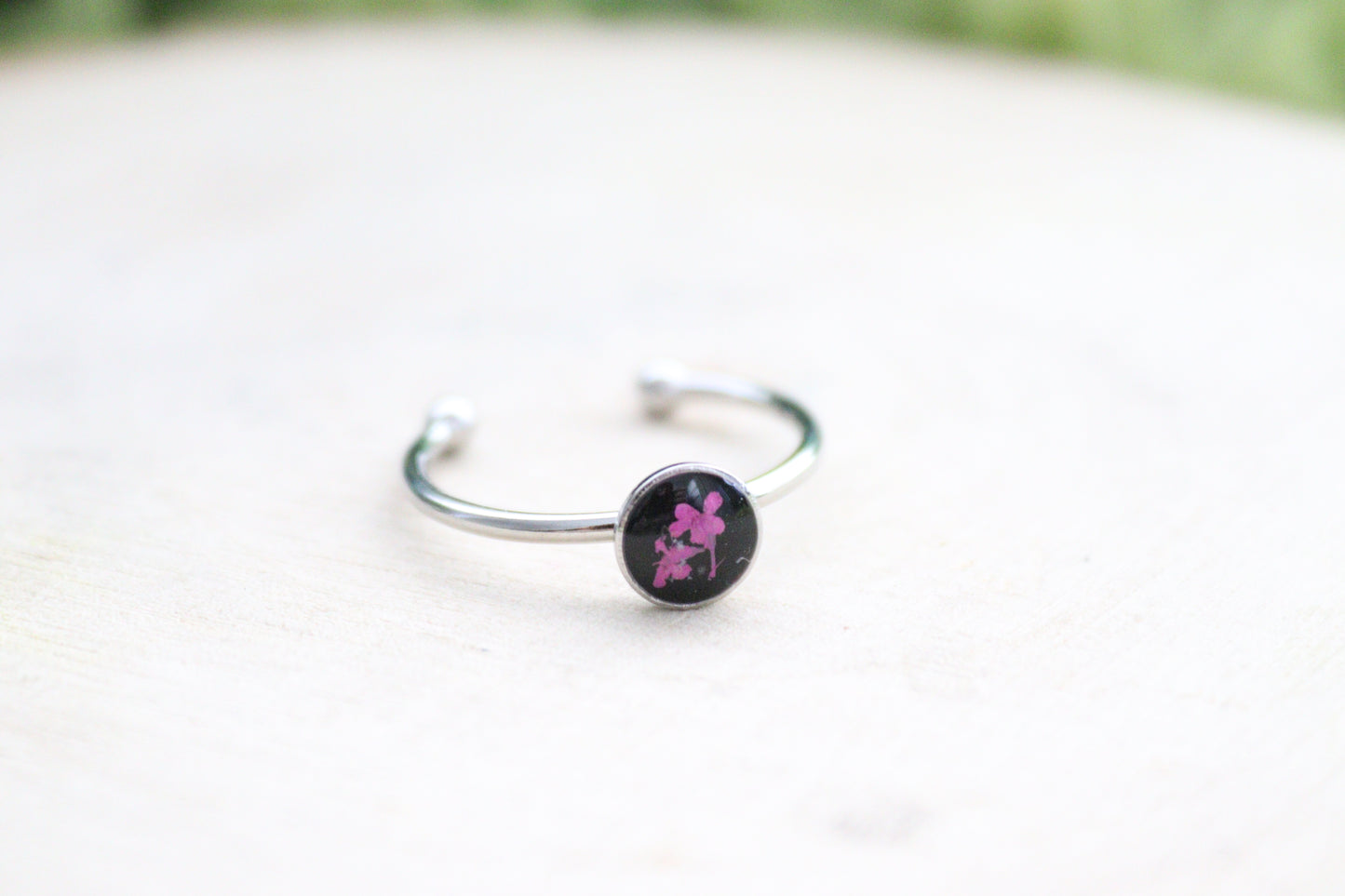 Mini Circle Floral Adjustable Rings