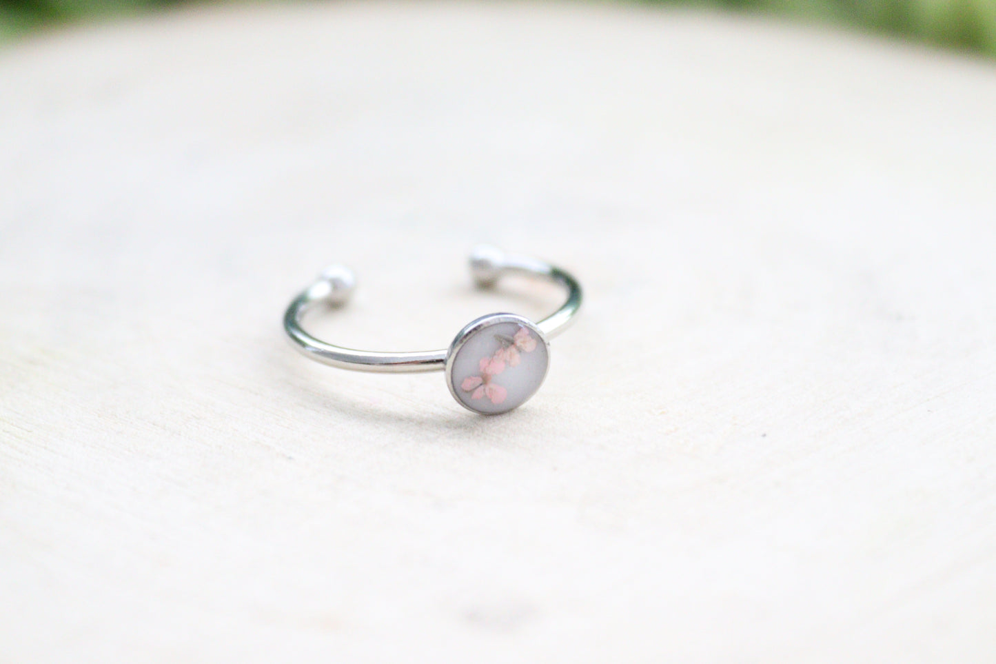 Mini Circle Floral Adjustable Rings