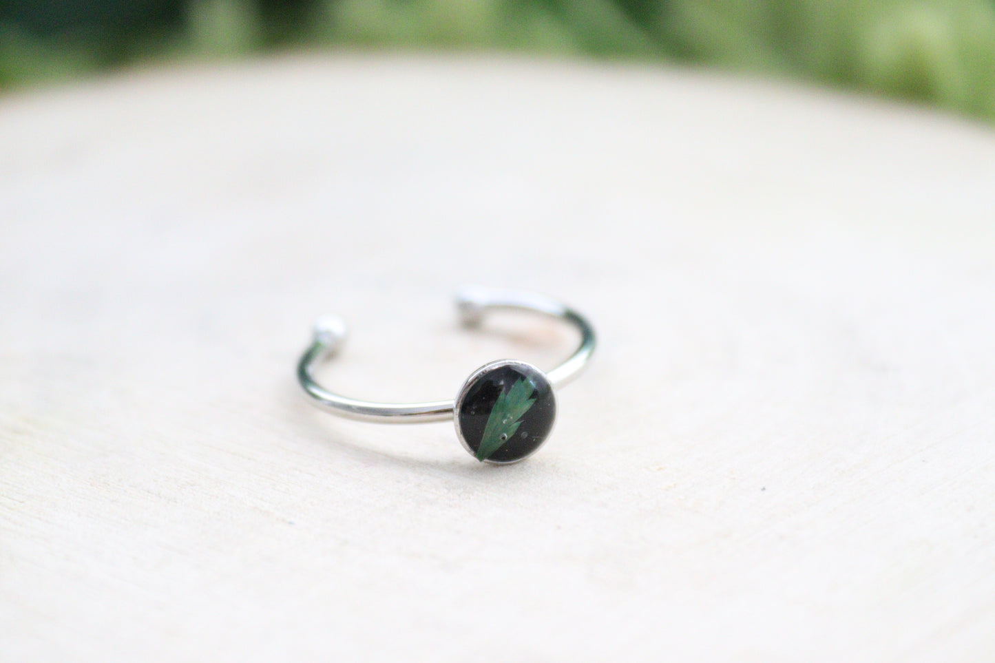 Mini Circle Floral Adjustable Rings