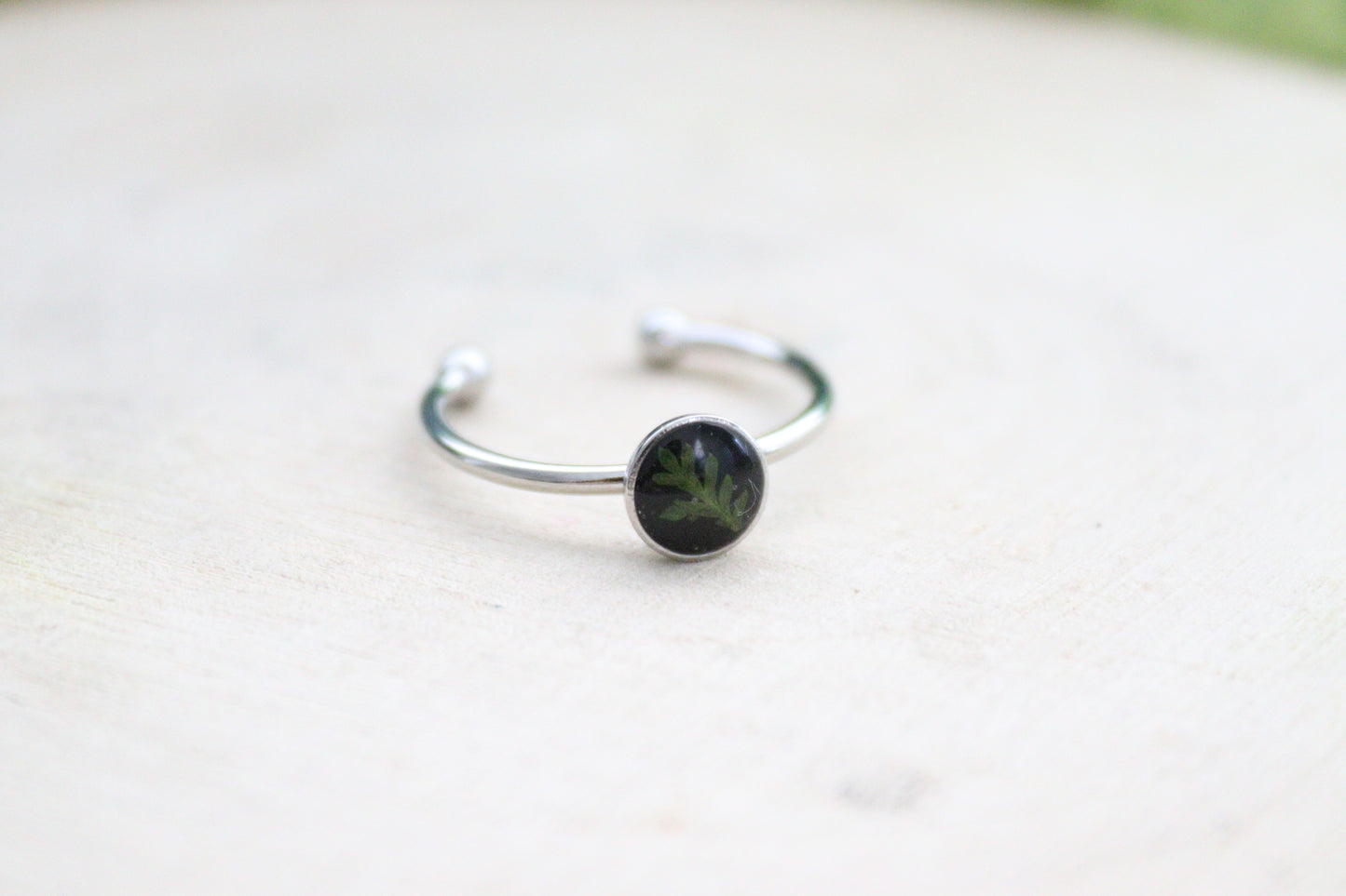Mini Circle Floral Adjustable Rings