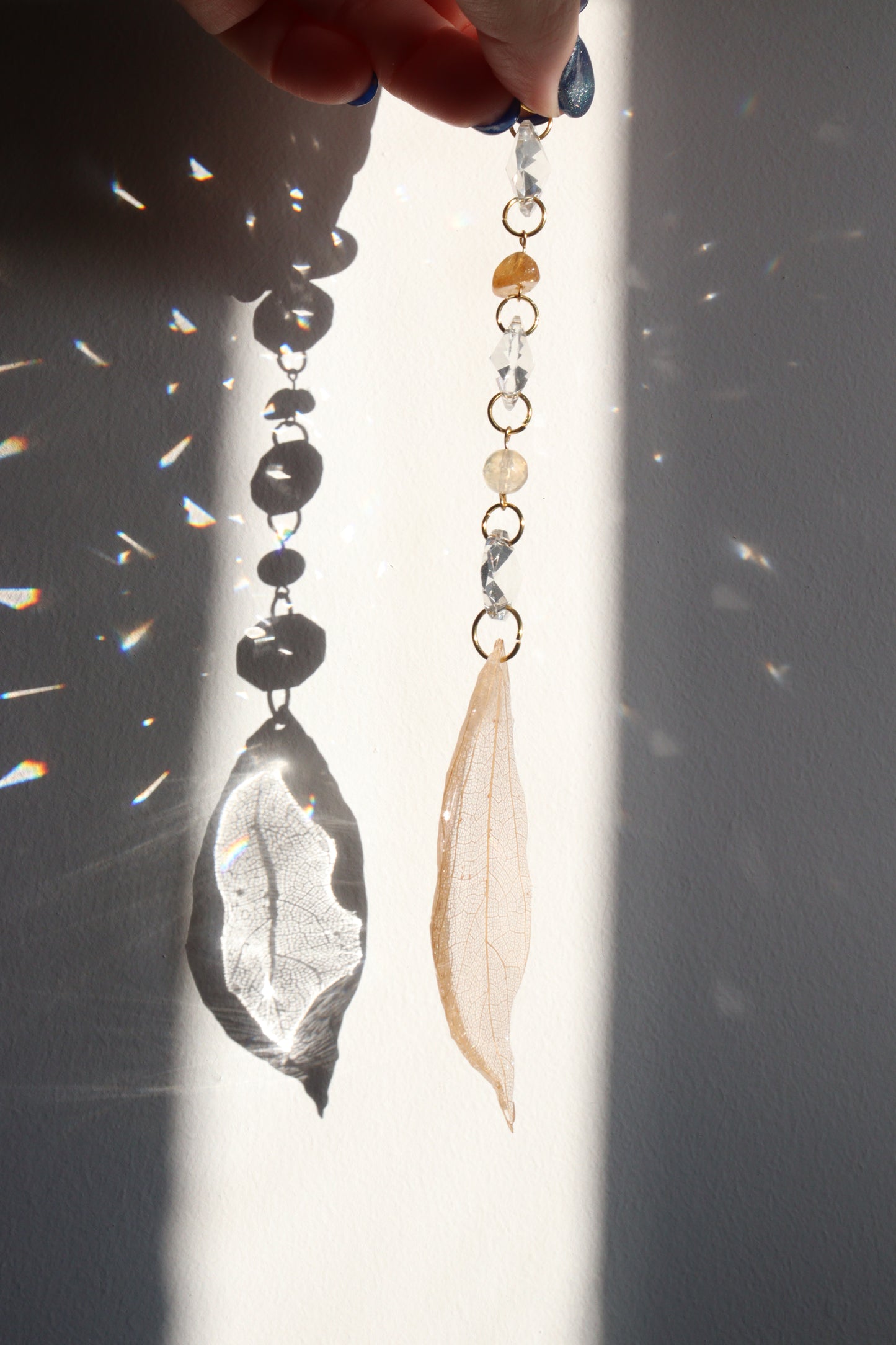 Golden Leaf Skeleton Sun Catcher
