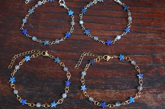 Lapis Lazuli Star & Labradorite Bracelets
