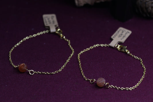 Rainbow Confetti Sunstone Faceted Crystal Bracelets