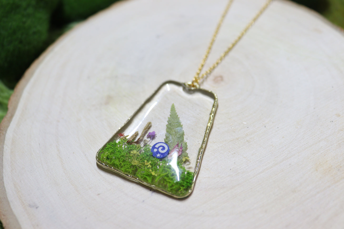 Wheat Rhombic Animal Crossing Fossil Pendant