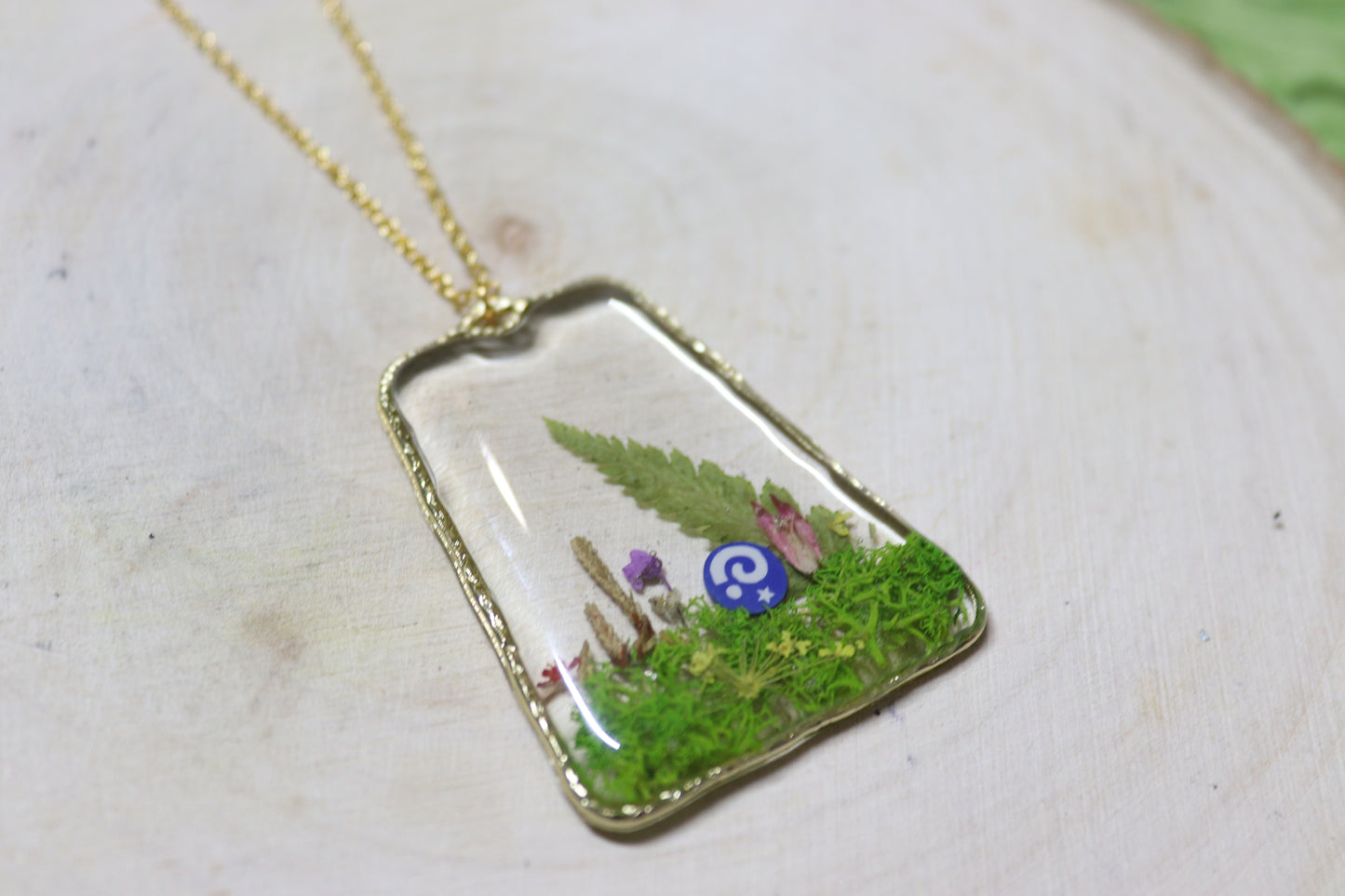 Wheat Rhombic Animal Crossing Fossil Pendant