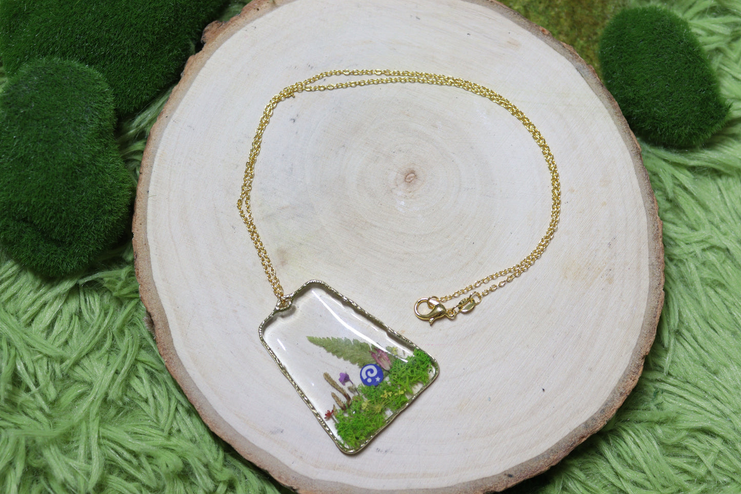 Wheat Rhombic Animal Crossing Fossil Pendant