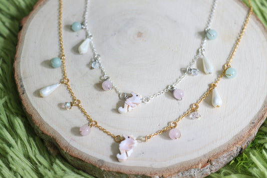 Shell Seahorse Charm Necklaces