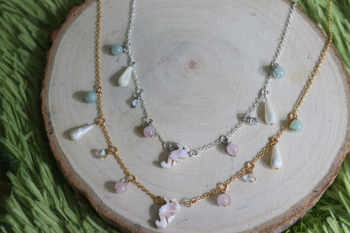 Shell Seahorse Charm Necklaces